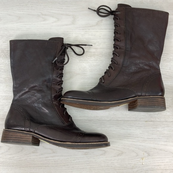 Vince Camuto Fantasa Utility/Combat Leather Boots-Women - Picture 7 of 11